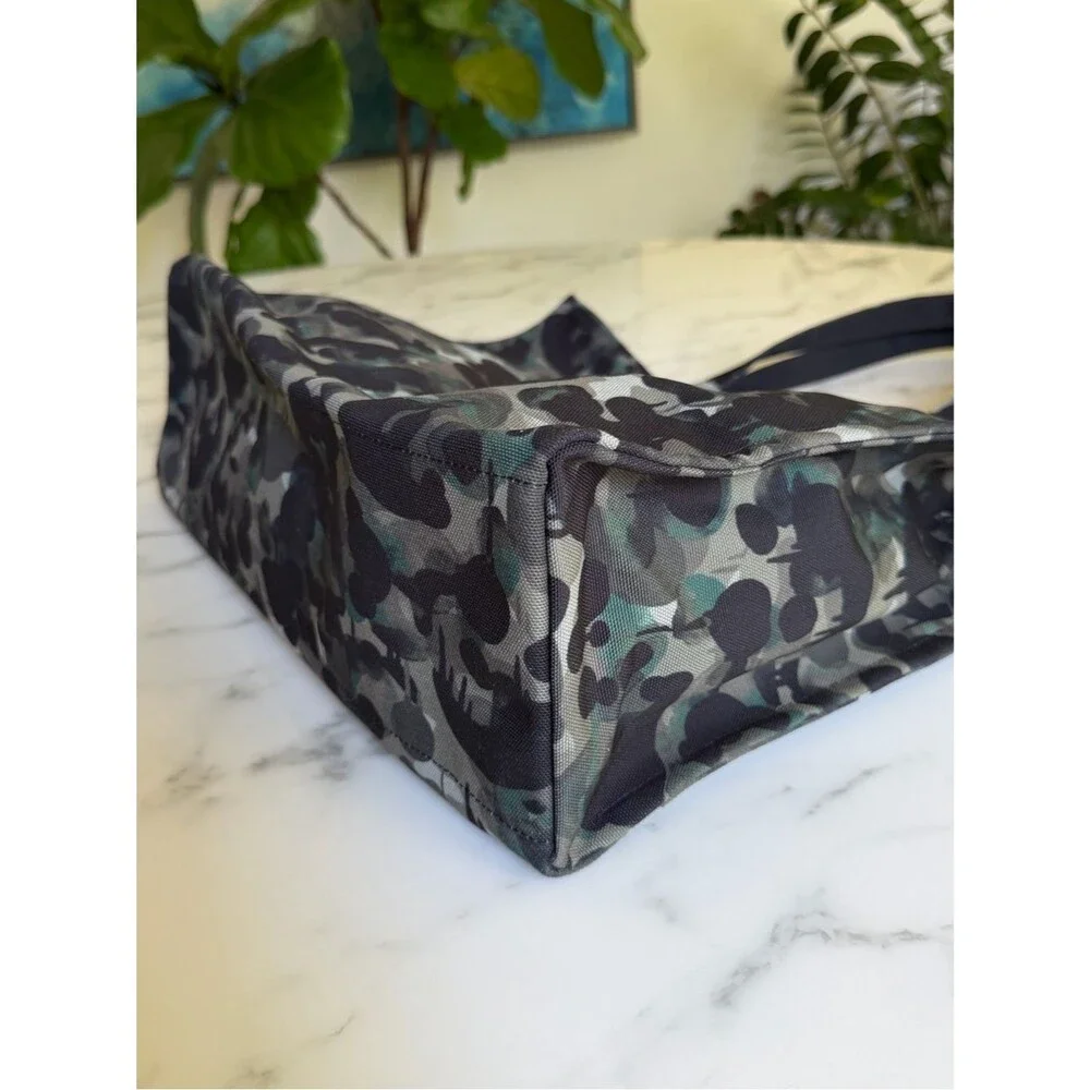 Coach Recycled Canvas Tote 42 With Camo Print And Rexy CF079 Green Black Gray